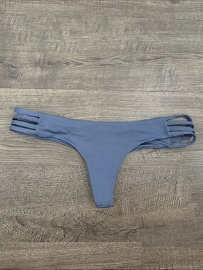 Midori Dusty Blue Triple-strap Bikini Bottom